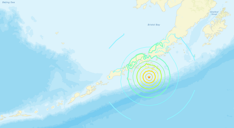 阿拉斯加州近海7.3极浅强震 海啸警报发布
