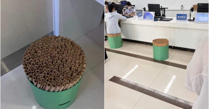 太奇葩:河北稅務局服務大廳的凳子如同「刑具」